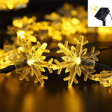 Snowflake Garland Solar Lights