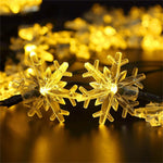 Snowflake Garland Solar Lights