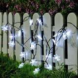 Snowflake Garland Solar Lights