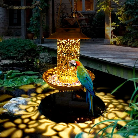 Solar Lamp Bird Feeder